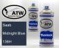 Preview: Saab, Midnight Blue, 136H: 400ml Sprühdose + 400ml Klarlack - Set, von ATW Autoteile West.